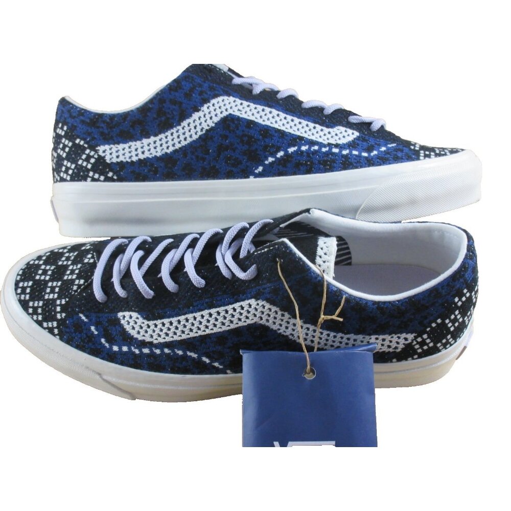 Vans Men's Lx Old Skool 36 Premium Skate shoes Cheetah Navy Blue Sizes NIB - Picture 2 of 7